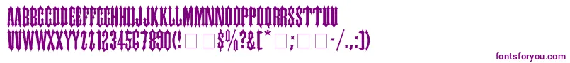 CantinaExpandedSsiSemiExpanded-Schriftart – Violette Schriften auf weißem Hintergrund
