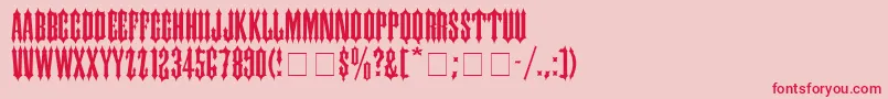 Шрифт CantinaExpandedSsiSemiExpanded – красные шрифты на розовом фоне