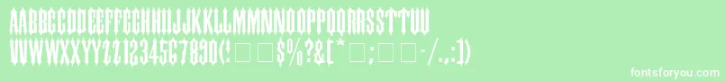 CantinaExpandedSsiSemiExpanded Font – White Fonts on Green Background