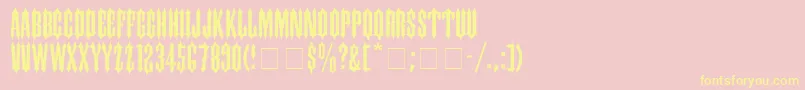 CantinaExpandedSsiSemiExpanded Font – Yellow Fonts on Pink Background