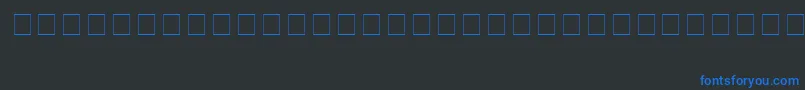 Шрифт Carr Electronic Dingbats – синие шрифты на чёрном фоне