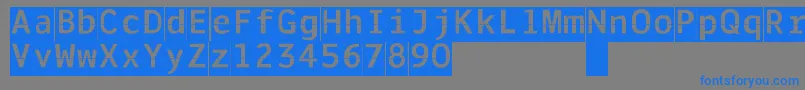 フォントSolari – 灰色の背景に青い文字