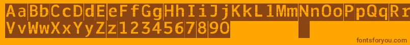 Solari Font – Brown Fonts on Orange Background