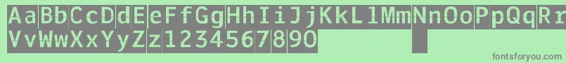 フォントSolari – 緑の背景に灰色の文字