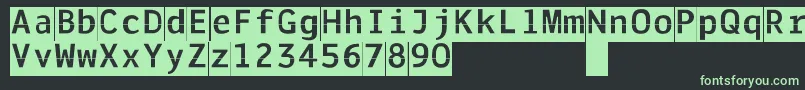 フォントSolari – 黒い背景に緑の文字