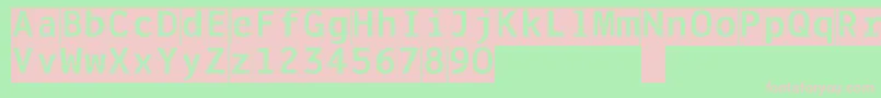 フォントSolari – 緑の背景にピンクのフォント