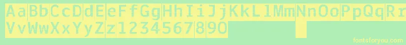 Solari Font – Yellow Fonts on Green Background