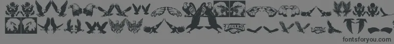 Eaglemania-Schriftart – Schwarze Schriften auf grauem Hintergrund