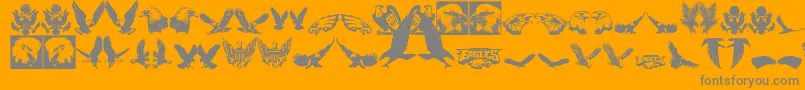 Eaglemania Font – Gray Fonts on Orange Background