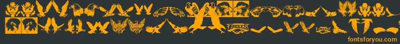 Eaglemania Font – Orange Fonts on Black Background