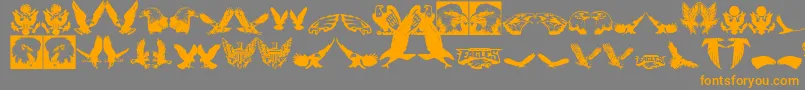 Eaglemania Font – Orange Fonts on Gray Background