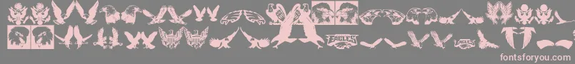 Eaglemania Font – Pink Fonts on Gray Background