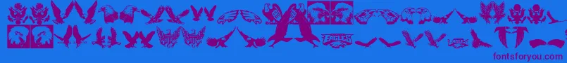 fuente Eaglemania – Fuentes Moradas Sobre Fondo Azul