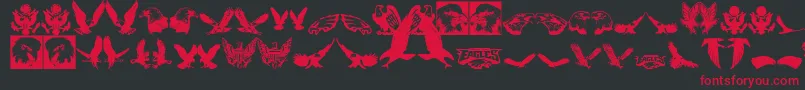 Eaglemania Font – Red Fonts on Black Background