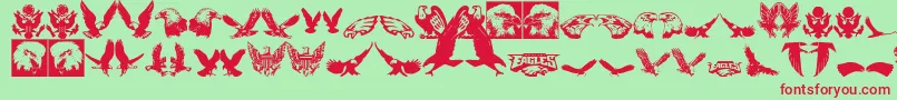 Eaglemania Font – Red Fonts on Green Background