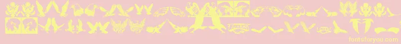 Eaglemania Font – Yellow Fonts on Pink Background