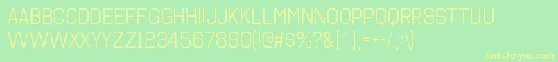 OctinvintageargRegular-Schriftart – Gelbe Schriften auf grünem Hintergrund