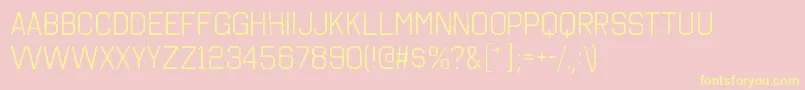 OctinvintageargRegular Font – Yellow Fonts on Pink Background