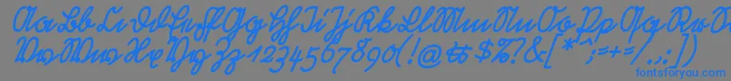 RastenburgSchraegU1sy Font – Blue Fonts on Gray Background