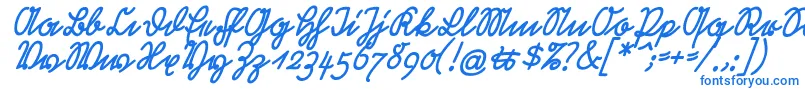 Шрифт RastenburgSchraegU1sy – синие шрифты