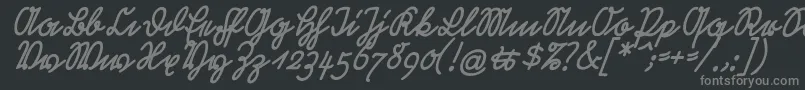 RastenburgSchraegU1sy-Schriftart – Graue Schriften auf schwarzem Hintergrund