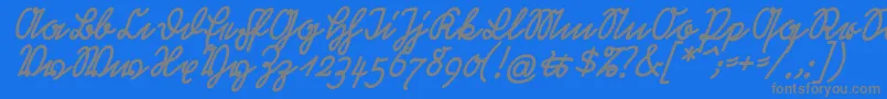 RastenburgSchraegU1sy-Schriftart – Graue Schriften auf blauem Hintergrund