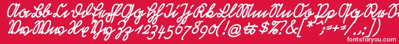 RastenburgSchraegU1sy Font – White Fonts on Red Background