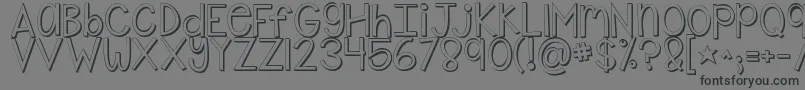 Kgshakeitoffpopped Font – Black Fonts on Gray Background