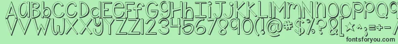 Kgshakeitoffpopped Font – Black Fonts on Green Background