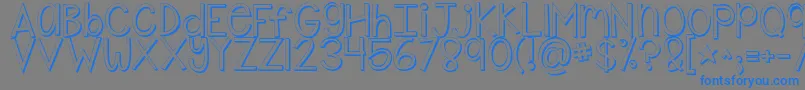 Kgshakeitoffpopped Font – Blue Fonts on Gray Background