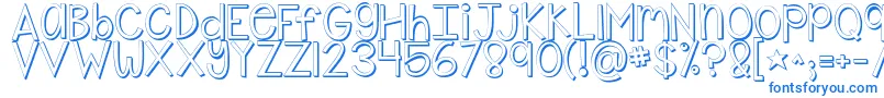 Kgshakeitoffpopped Font – Blue Fonts on White Background