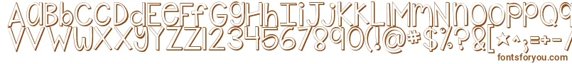 Kgshakeitoffpopped Font – Brown Fonts on White Background