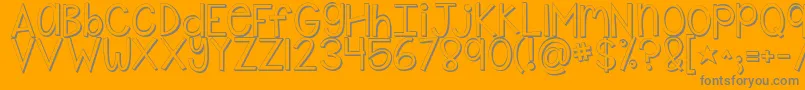 Kgshakeitoffpopped Font – Gray Fonts on Orange Background