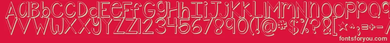 Kgshakeitoffpopped Font – Green Fonts on Red Background