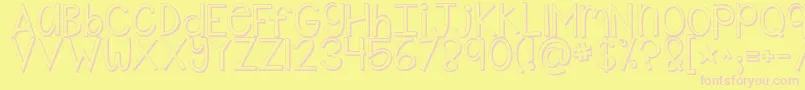 Kgshakeitoffpopped Font – Pink Fonts on Yellow Background