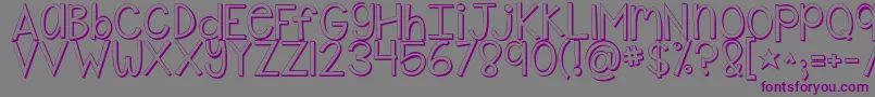 Kgshakeitoffpopped Font – Purple Fonts on Gray Background