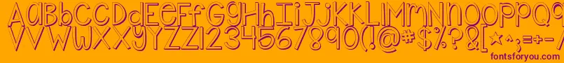 Kgshakeitoffpopped Font – Purple Fonts on Orange Background