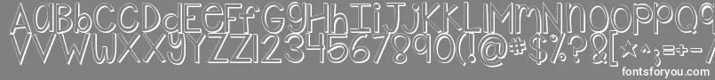 Kgshakeitoffpopped Font – White Fonts on Gray Background