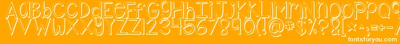 Kgshakeitoffpopped Font – White Fonts on Orange Background