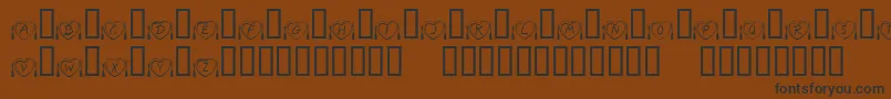 KrAnniversaryDinner Font – Black Fonts on Brown Background