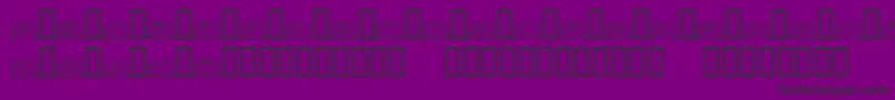 Шрифт KrAnniversaryDinner – чёрные шрифты на фиолетовом фоне