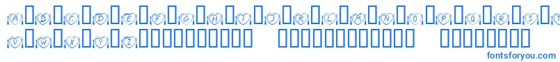 KrAnniversaryDinner Font – Blue Fonts on White Background
