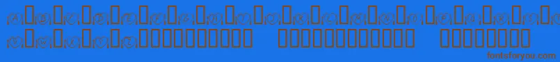 KrAnniversaryDinner Font – Brown Fonts on Blue Background