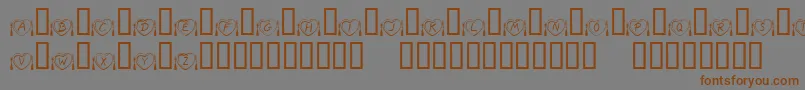 KrAnniversaryDinner-Schriftart – Braune Schriften auf grauem Hintergrund