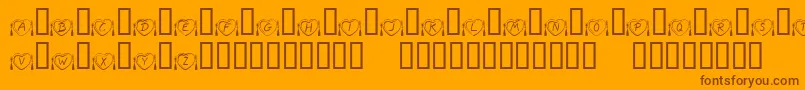 KrAnniversaryDinner Font – Brown Fonts on Orange Background