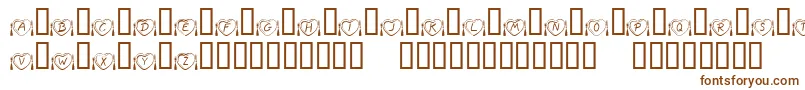 KrAnniversaryDinner Font – Brown Fonts on White Background