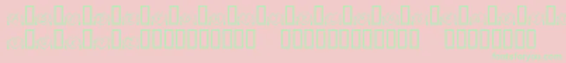 KrAnniversaryDinner Font – Green Fonts on Pink Background