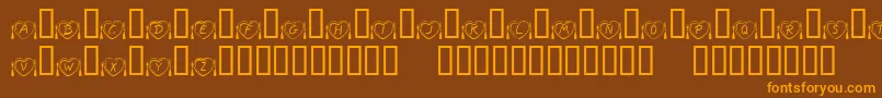 KrAnniversaryDinner-Schriftart – Orangefarbene Schriften auf braunem Hintergrund