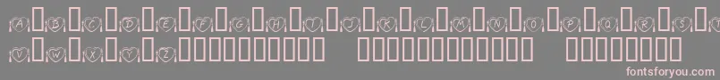 KrAnniversaryDinner Font – Pink Fonts on Gray Background