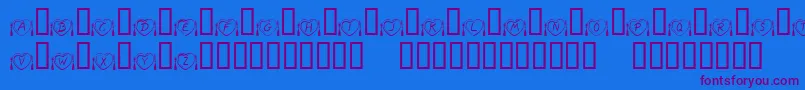KrAnniversaryDinner Font – Purple Fonts on Blue Background
